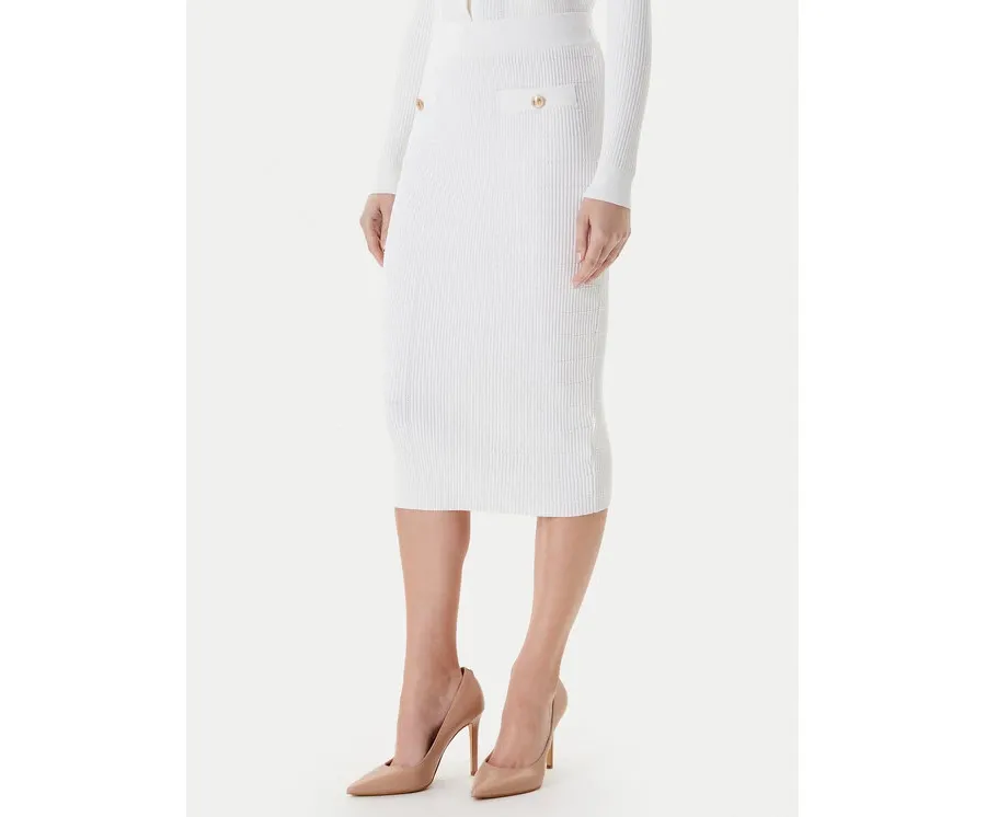 obrazek 1 Guess Spódnica ołówkowa W5YD66 Z0130 Biały Slim Fit