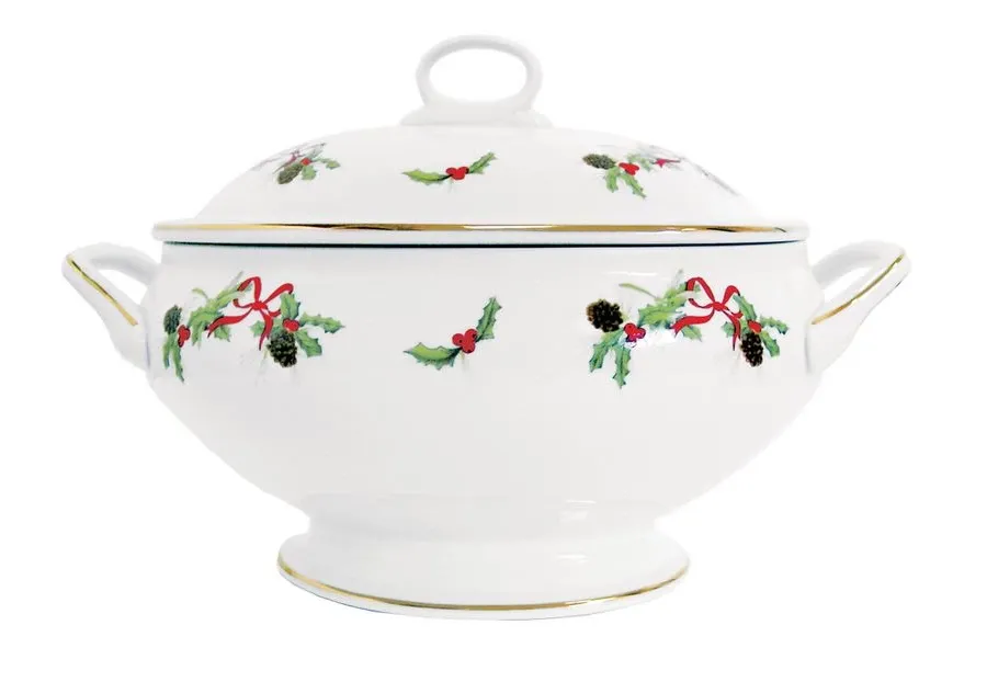 obrazek 1 Luksusowa waza porcelanowa z motywami świątecznymi