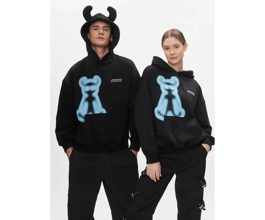 obrazek 1 2005 Bluza Airbrushed Horned Lucky Czarny Regular Fit