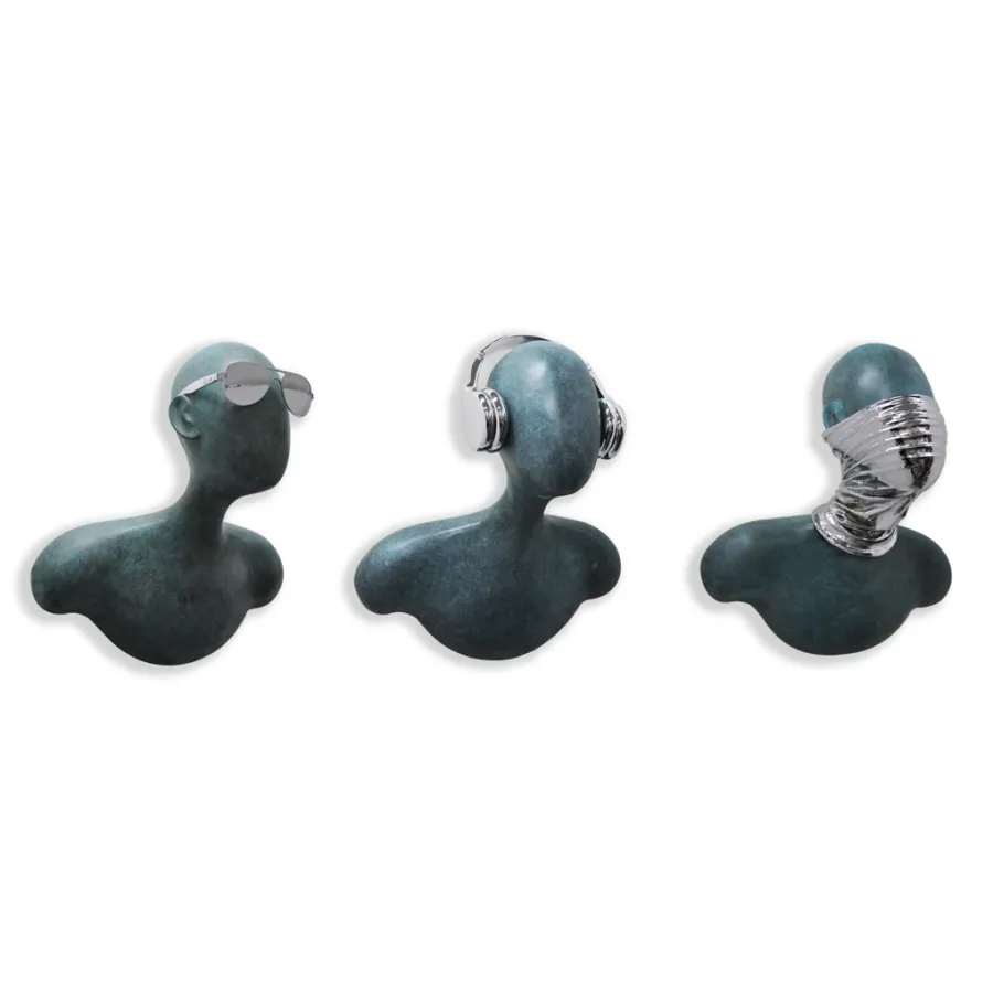 obrazek 2 Nowoczesna mosiężna rzeźba ścienna do domu i biura