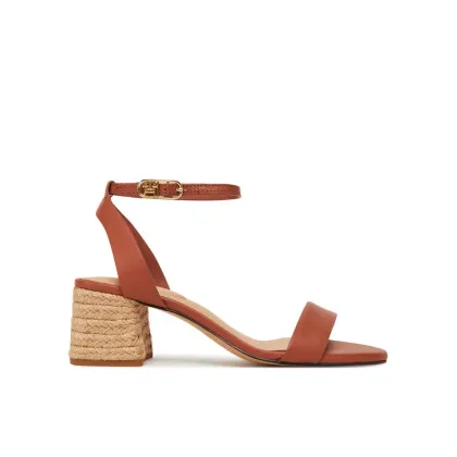 Zdjęcie Tommy Hilfiger Espadryle Leather Ankle Strap Espad Sandal FW0FW08533 Brązowy