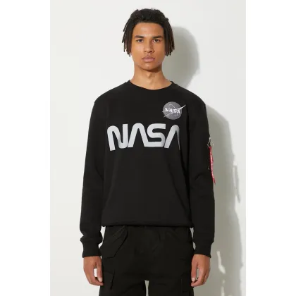 Zdjęcie Alpha Industries bluza męska kolor czarny z nadrukiem 178309.03-CZARNY