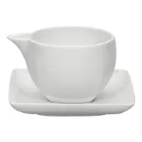 Picture Stylish classic gravy boat with a stand from the Carré White collection - Vista Alegre