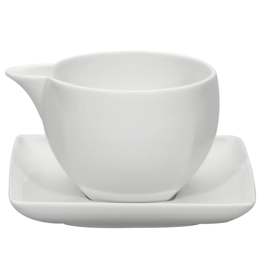 obrazek 1 Stylowa klasyczna sosjerka z podstawką z kolekcji Carré White - Vista Alegre