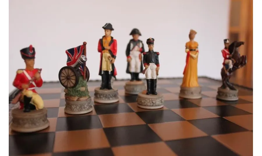 obrazek 2 Zestaw szachów ręcznie malowanych Bitwa pod Waterloo
