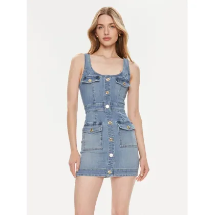 Zdjęcie Elisabetta Franchi Sukienka jeansowa AJ-36S-41E2-002606 Niebieski Slim Fit