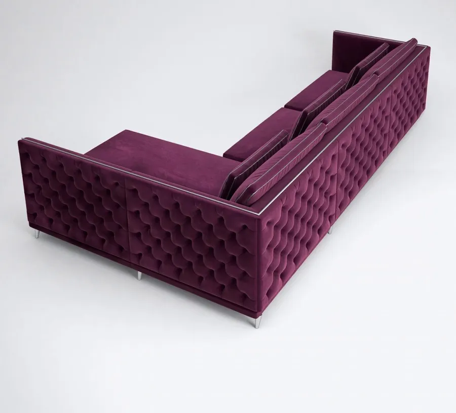 obrazek 2 Fioletowa elegancka duża sofa do wytrawnego salonu – Muranti