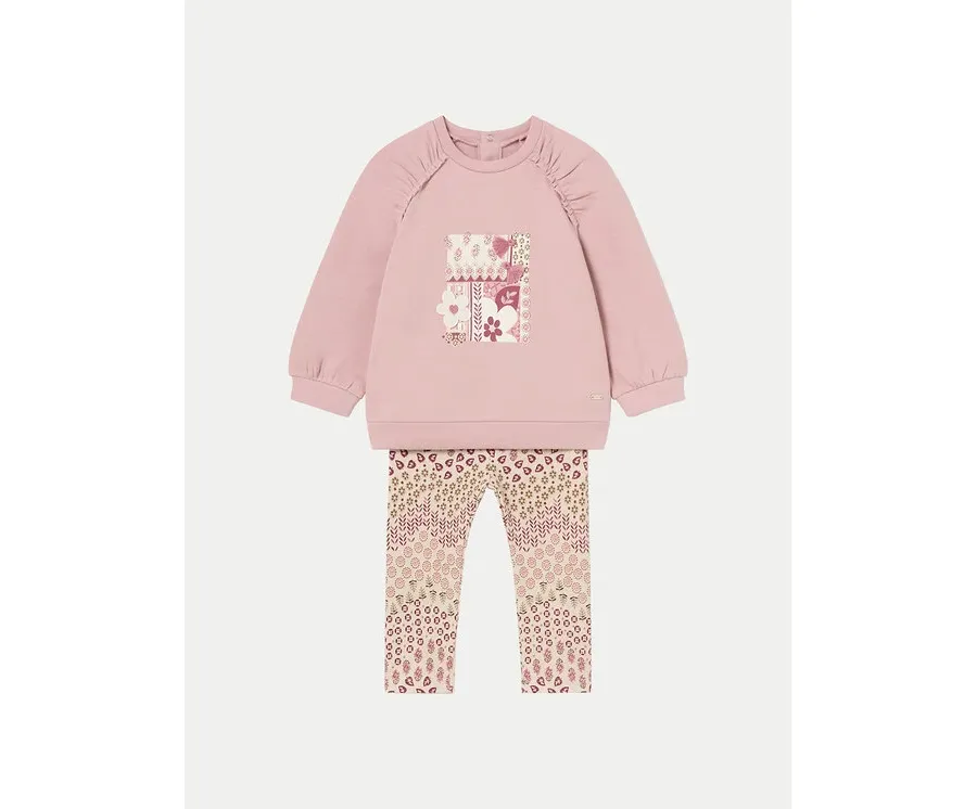 obrazek 1 Mayoral Komplet bluza i legginsy 2710 Różowy Regular Fit