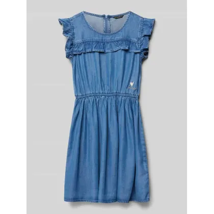 Zdjęcie Sukienka z mieszanki lyocellu i wiskozy stylizowanej na denim