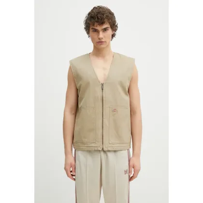 Zdjęcie Dickies bezrękawnik bawełniany Duck Canvas Summer Vest Sw Desert Sand męski kolor beżowy przejściowy DK0A4YQKF021