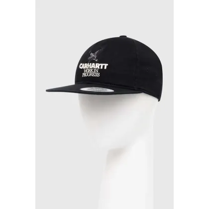 Zdjęcie Carhartt WIP czapka z daszkiem bawełniana Ducks Cap kolor czarny z aplikacją I033704.89XX