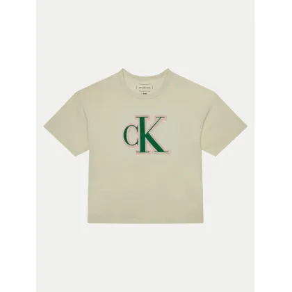 Zdjęcie Calvin Klein Jeans T-Shirt IG0IG02806 Écru Boxy Fit