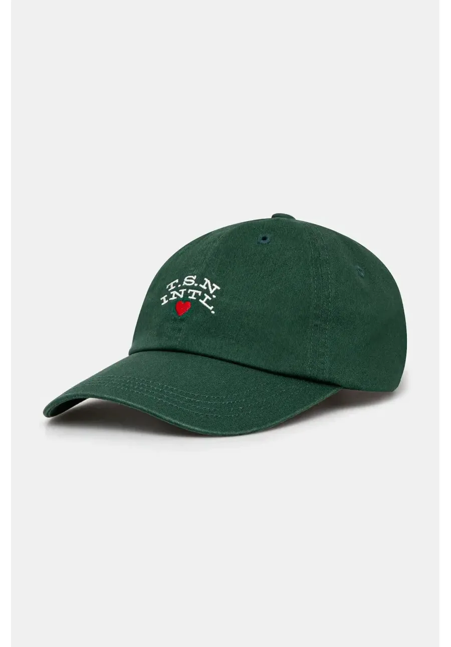 obrazek 1 thisisneverthat czapka z daszkiem bawełniana Heart Cap kolor zielony z nadrukiem TN243WHWBC08