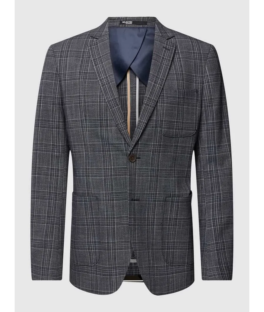 obrazek 1 Marynarka na 2 guziki o kroju slim fit w szkocką kratę