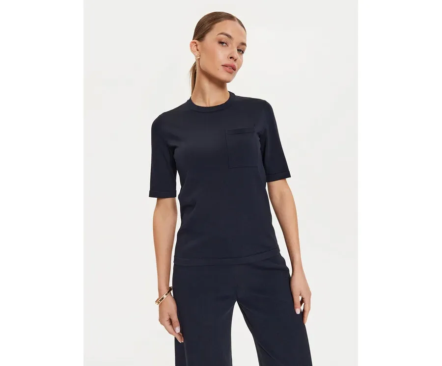 obrazek 1 Max Mara Leisure T-Shirt Tahiti 24263660 Granatowy Regular Fit