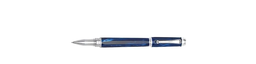 obrazek 3 Blue Celluloid Pióro Kulkowe Emblema Montegrappa