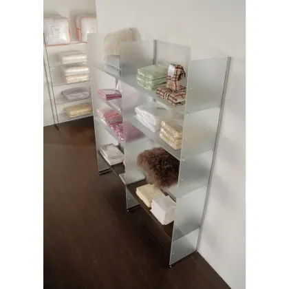 Picture Beautiful wall display cabinet made of satin glass