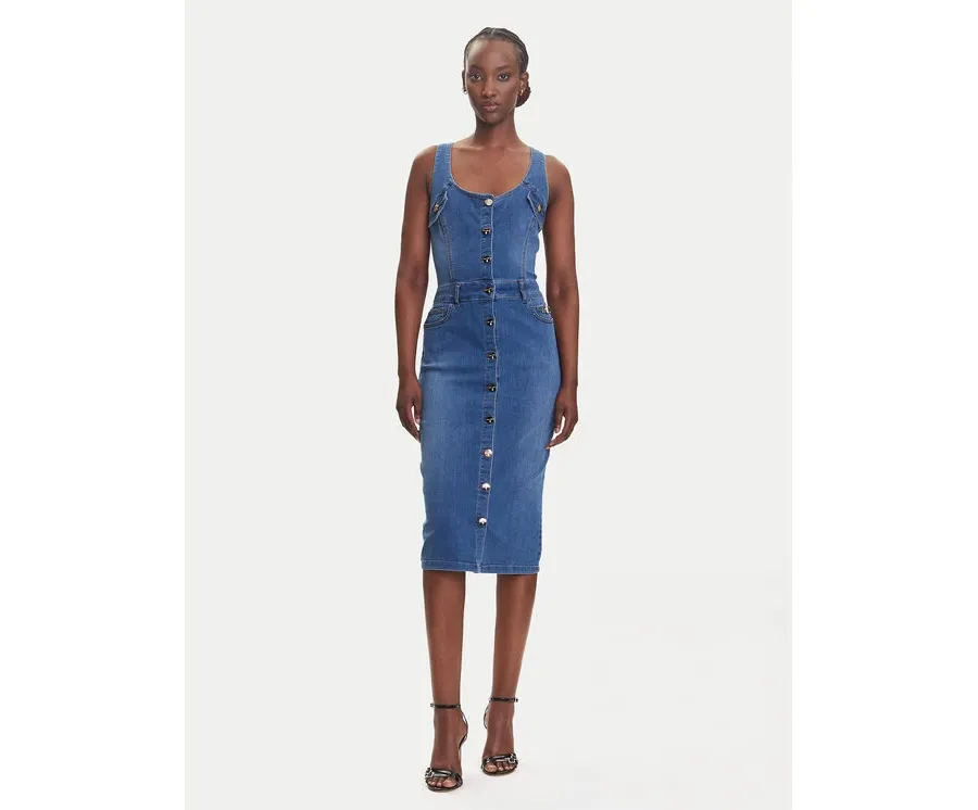 obrazek 1 Fracomina Sukienka jeansowa FP25SD4001D46402 Niebieski Slim Fit