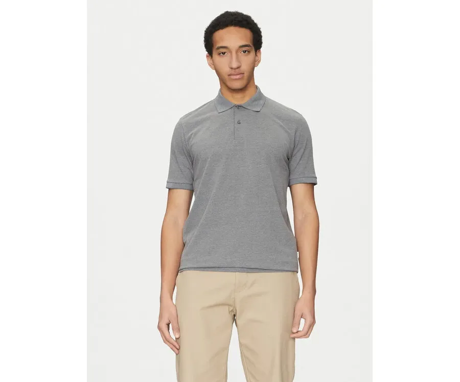 obrazek 1 Selected Homme Polo 16095851 Szary Slim Fit