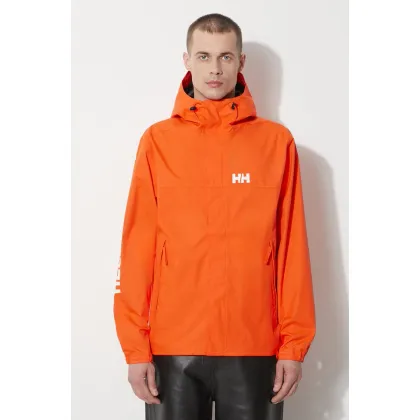 Zdjęcie Helly Hansen kurtka przeciwdeszczowa Ervik kolor pomarańczowy 64032