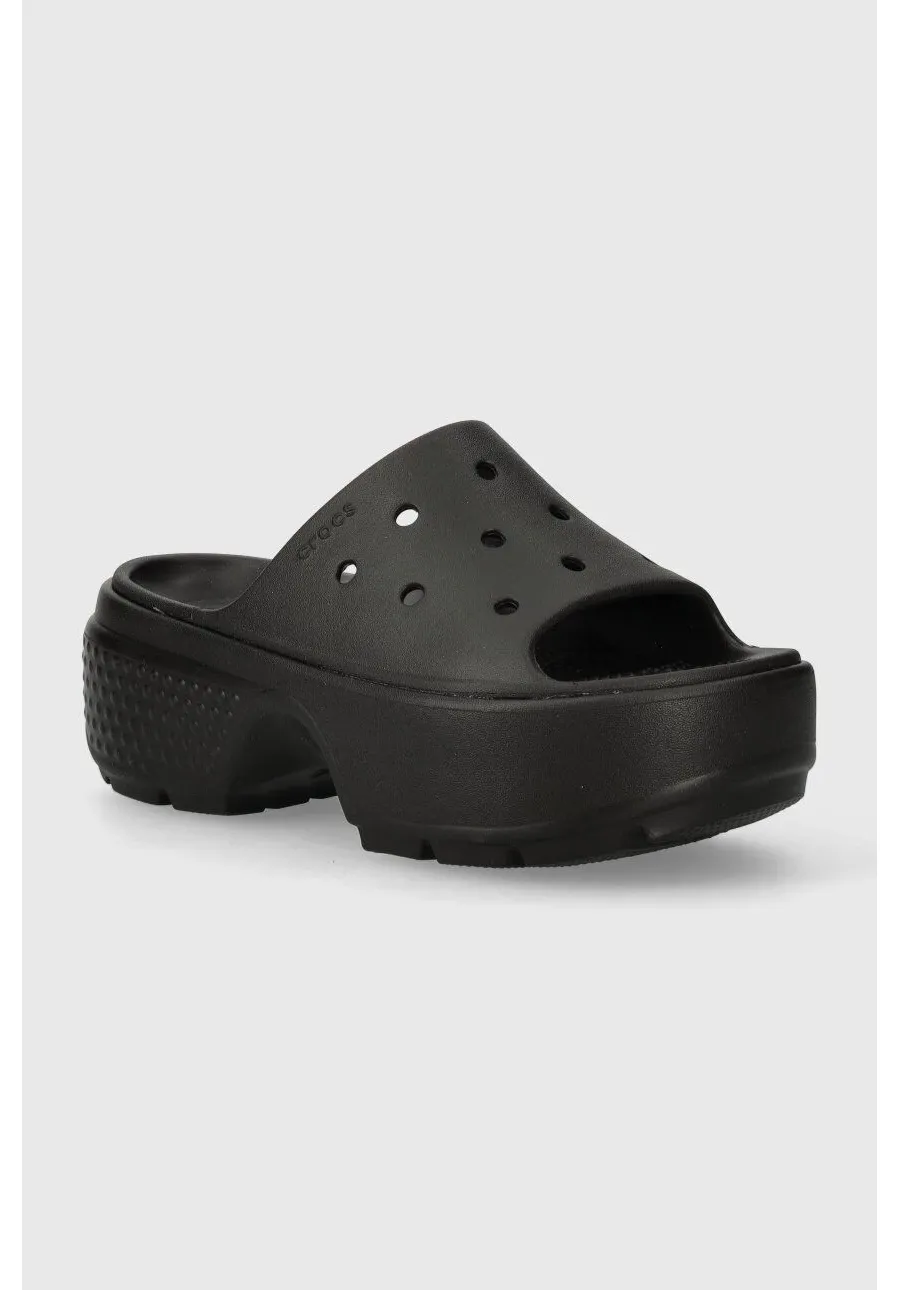 obrazek 1 Crocs klapki Stomp Slide damskie kolor czarny na platformie 209346