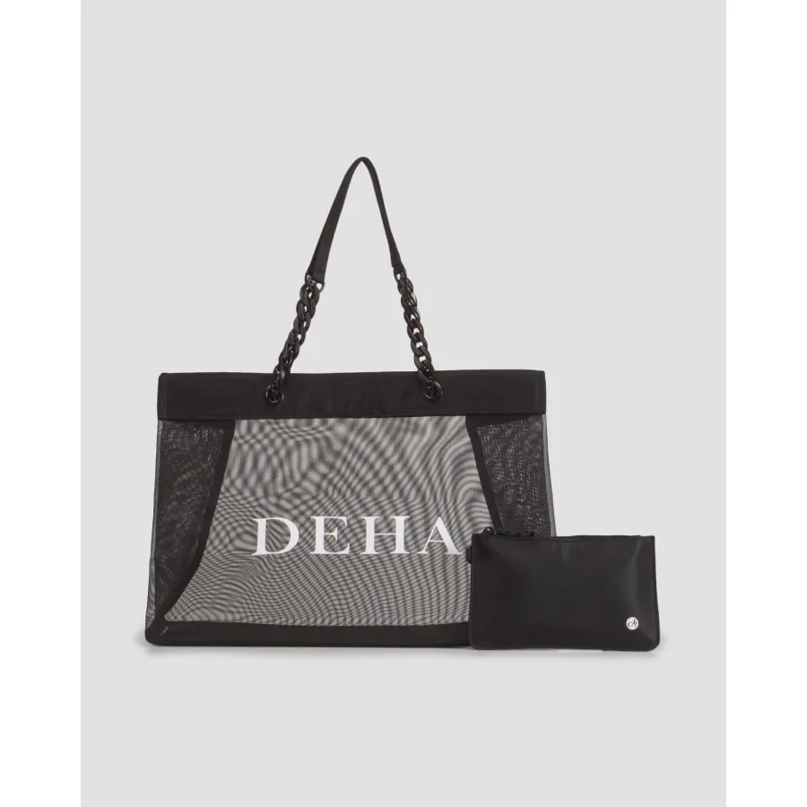 obrazek 1 Czarna Torba Siateczkowa Damska Deha Mesh Shopper