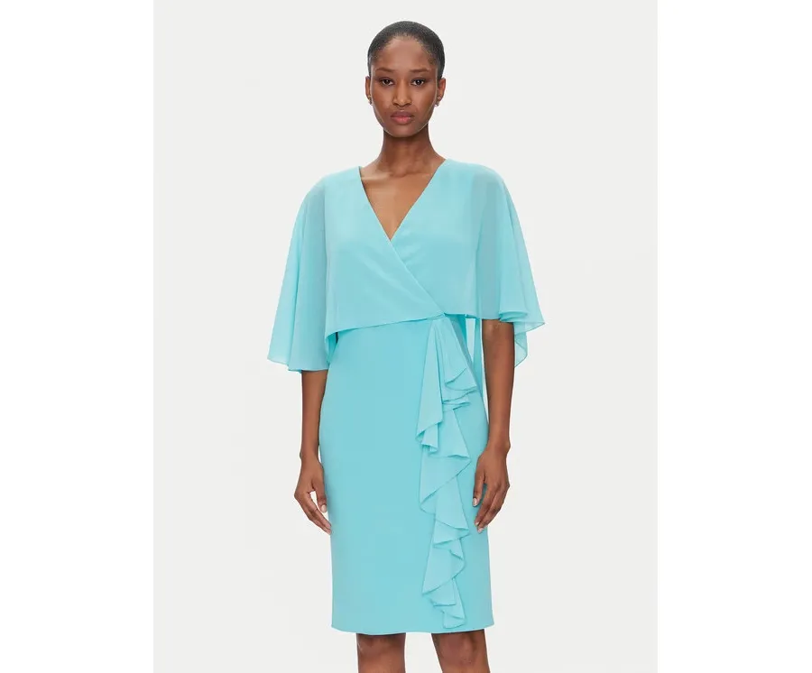 obrazek 1 Rinascimento Sukienka koktajlowa CFC0123560003 Turkusowy Regular Fit