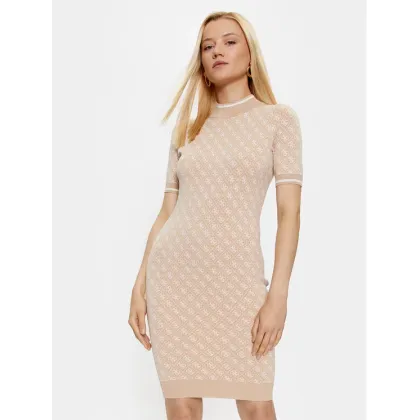 Zdjęcie Guess Sukienka dzianinowa W3YK39 Z37K0 Beżowy Slim Fit
