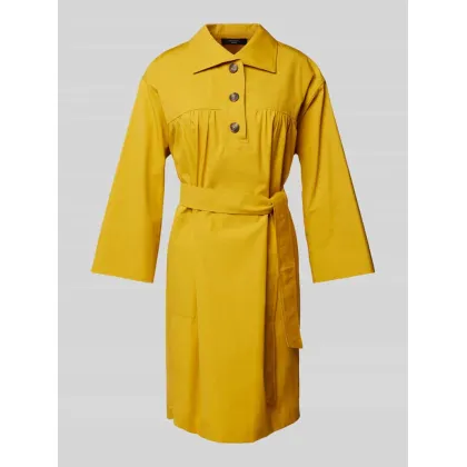 Zdjęcie Sukienka koszulowa o długości do kolan z wiązanym paskiem model ‘AFRO’