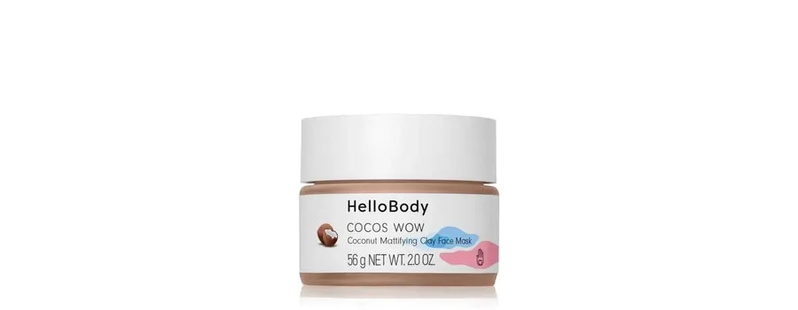 obrazek 1 HelloBody COCOS WOW Coconut Mattifying Clay Face Mask Maseczka do twarzy 50 ml