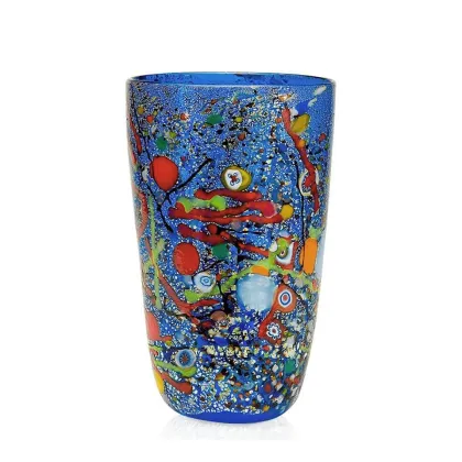 Zdjęcie Ręcznie wykonany wenecki wazon ze szkła murano (26 cm)