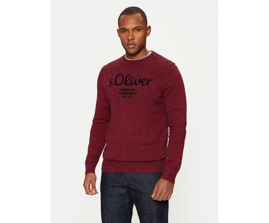obrazek 1 s.Oliver Sweter 2152697 Czerwony Regular Fit