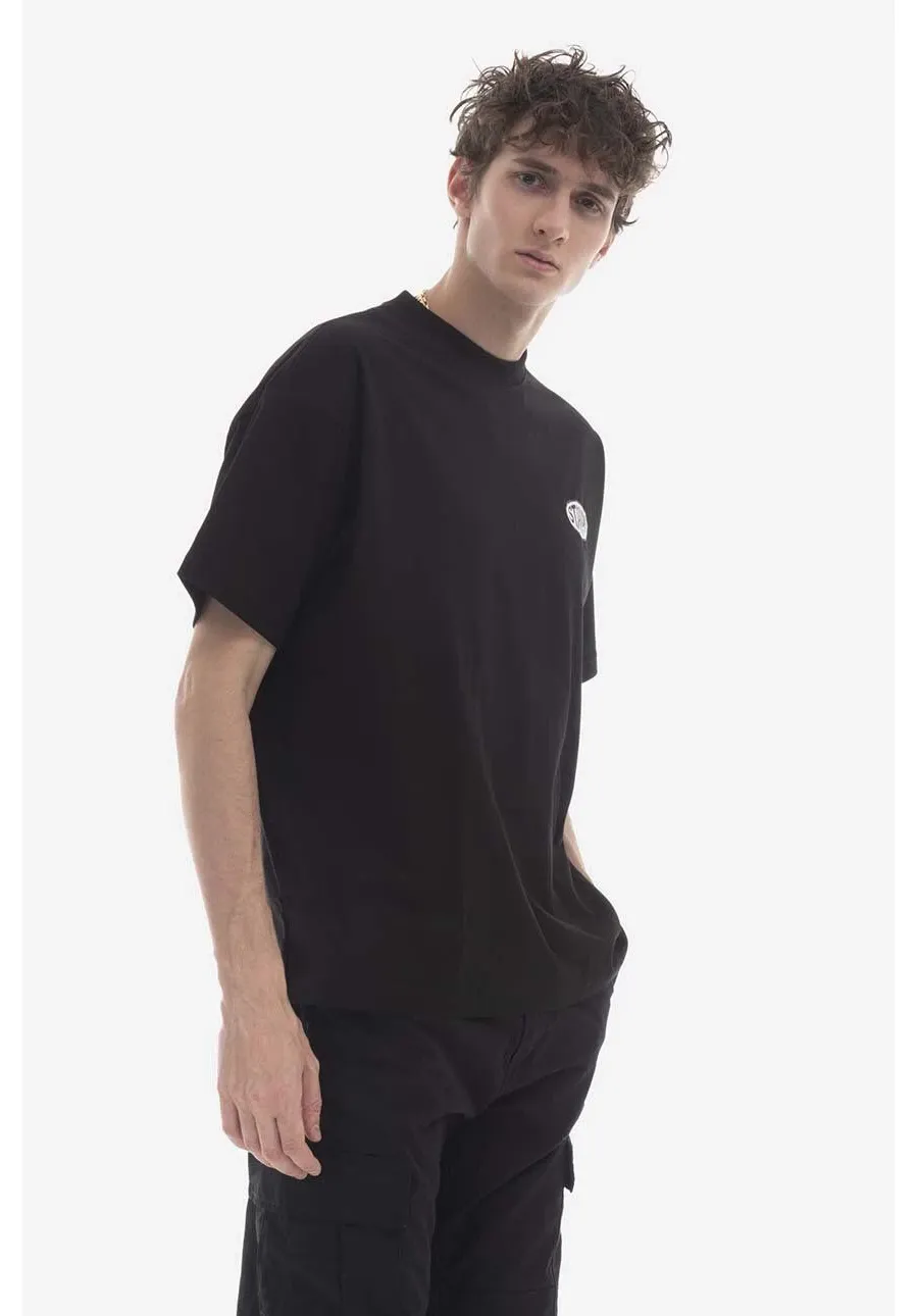 obrazek 1 STAMPD t-shirt bawełniany kolor czarny gładki SLA.M2846TE-WHT