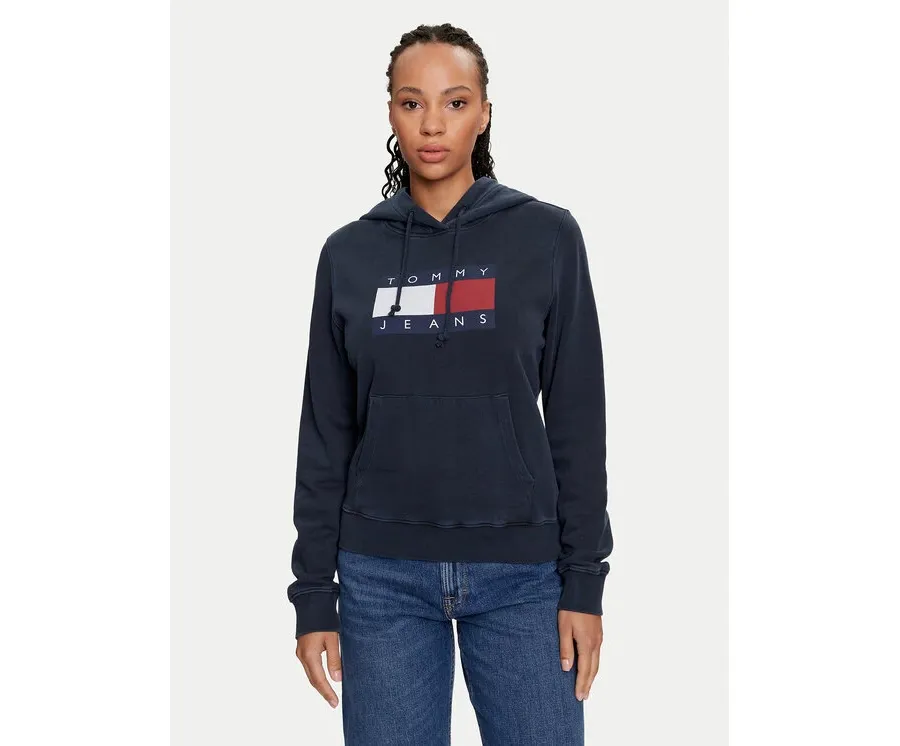 obrazek 1 Tommy Jeans Bluza Flag DW0DW18654 Granatowy Regular Fit
