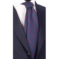 Picture Woolen tie with red lines