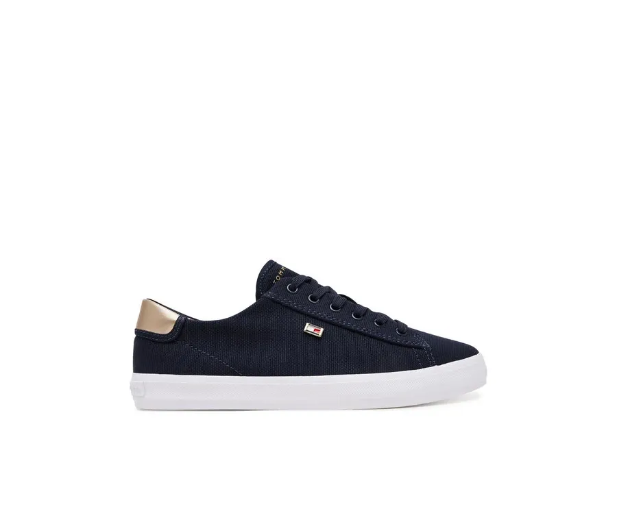 obrazek 1 Tommy Hilfiger Sneakersy Vulc Canvas Lace Up Sneaker FW0FW08647 Granatowy