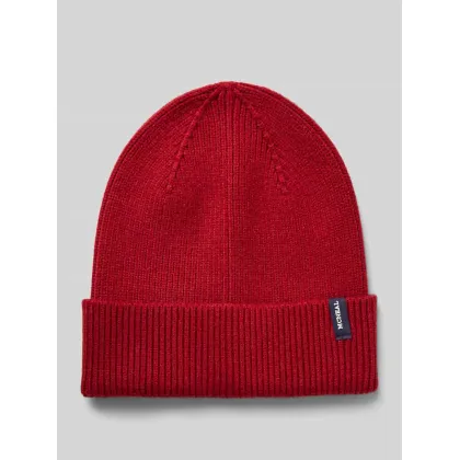 Zdjęcie Czapka z dzianiny z mieszanki wiskozy z detalem z logo