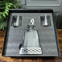 Picture Unusual Uisge Beatha decanter and whiskey glasses