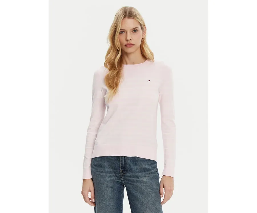 obrazek 1 Tommy Hilfiger Sweter WW0WW44984 Różowy Regular Fit