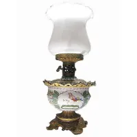 Zdjęcie Ręcznie malowana porcelanowa lampa naftowa