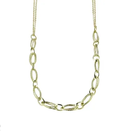 Zdjęcie Kobiecy choker z łańcuszkiem z owalnymi ogniwami cm.45