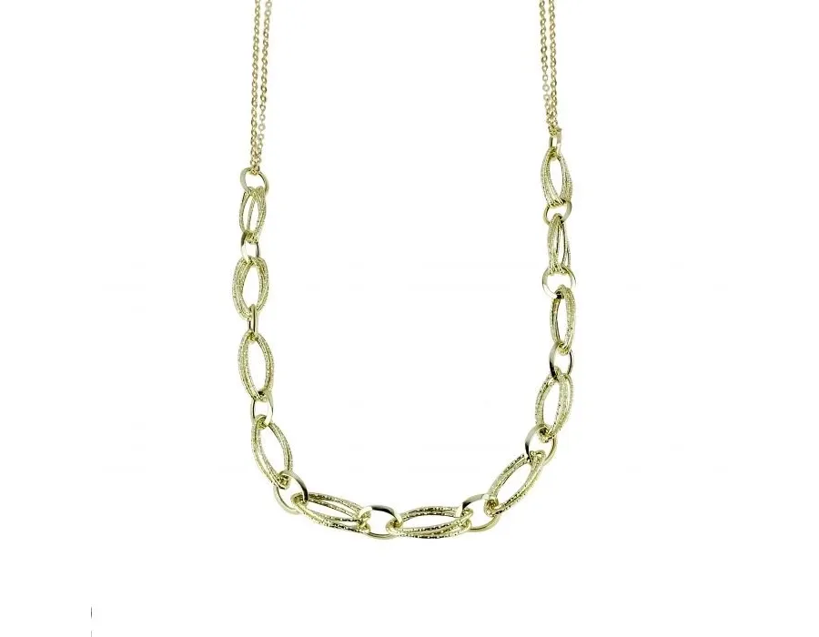 obrazek 1 Kobiecy choker z łańcuszkiem z owalnymi ogniwami cm.45