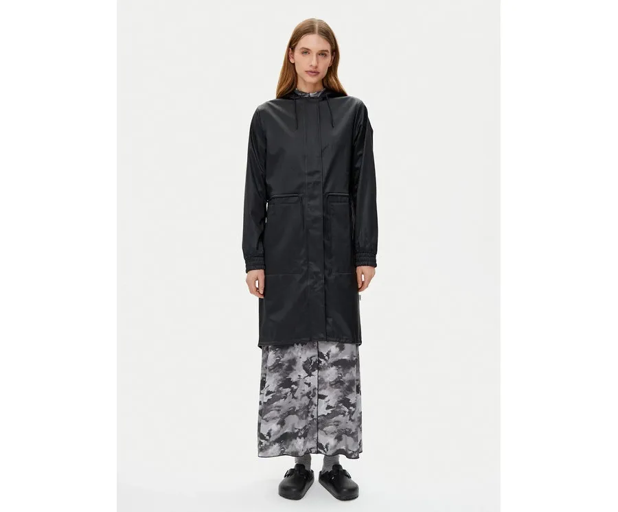 obrazek 1 Rains Kurtka przeciwdeszczowa String W 18550 Czarny Regular Fit