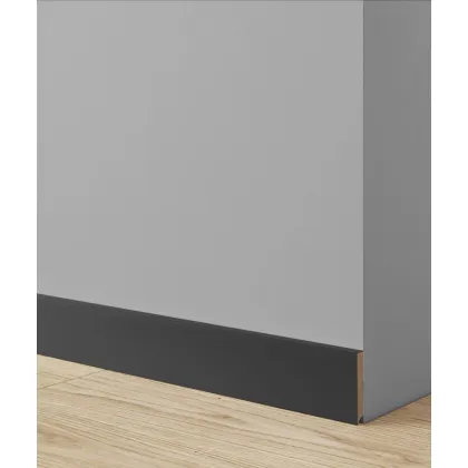 Zdjęcie 275 x 8 x 1,6 cm LD Listwa przypodłogowa MDF (grafit) 2,75 mb