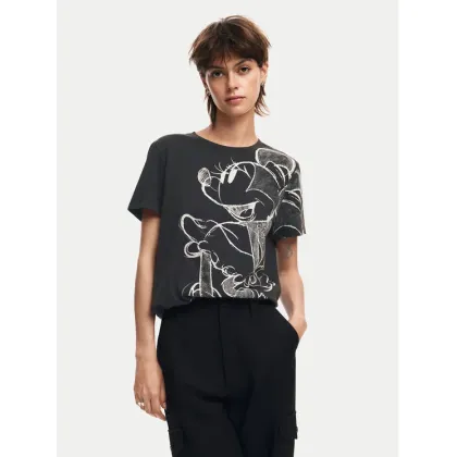 Zdjęcie Desigual T-Shirt Mickey Drawing 24WWTKA1 Czarny Regular Fit
