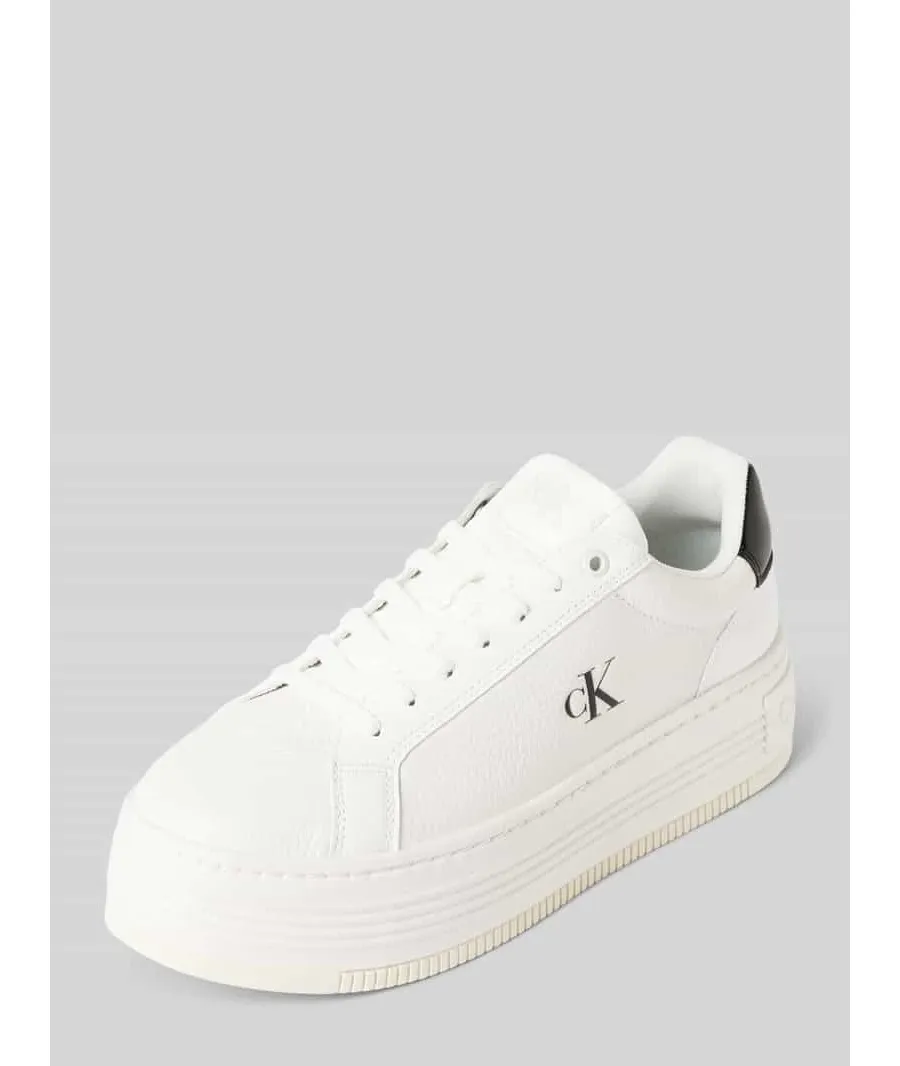 obrazek 1 Calvin Klein Jeans Sneakersy Bold Flatf Low Lace Mg YW0YW01766 Biały