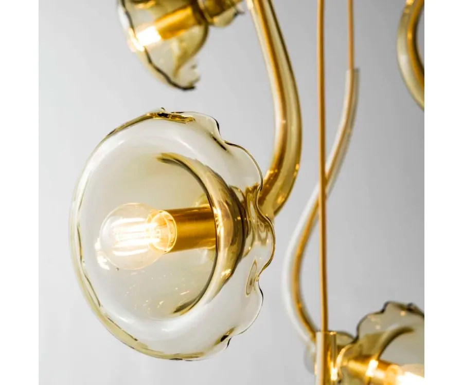 obrazek 5 Oryginalna włoska szklana lampa wisząca - szkło murano
