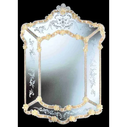 Zdjęcie Gustowne lustro weneckie ze szkła Murano