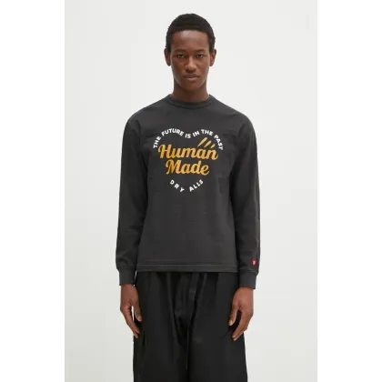 Zdjęcie Human Made longsleeve bawełniany Graphic L/S T-Shirt kolor czarny z nadrukiem HM29CS019