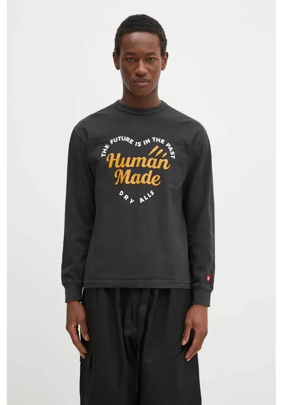 obrazek 1 Human Made longsleeve bawełniany Graphic L/S T-Shirt kolor czarny z nadrukiem HM29CS019